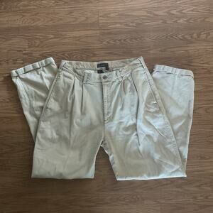 Vintage 90s Van Heusen Corduroy Pants Khaki 36 x 34 Pleated Trousers